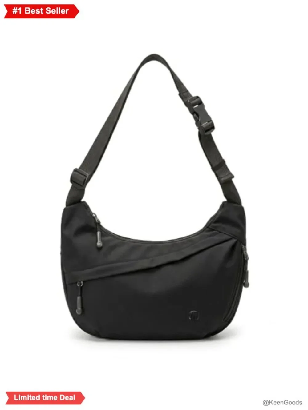 Nylon Crescent Hobo Crossbody Bag Ultralight 16L Sling Purse
